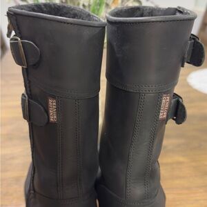 Penelope Chilvers Black Leather Combat Boots